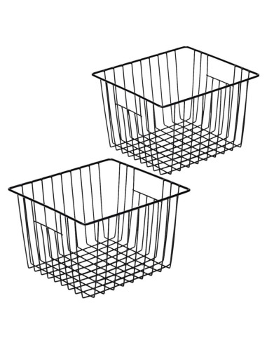 Cestas de Almacenamiento SANNO 2 Unidades Metal Negro 27.94x25.4x17.78cm