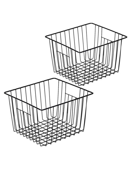 Cestas de Almacenamiento SANNO 2 Unidades Metal Negro 27.94x25.4x17.78cm