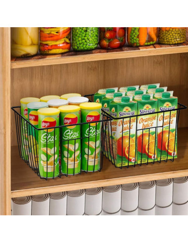 Cestas de Almacenamiento SANNO 2 Unidades Metal Negro 27.94x25.4x17.78cm