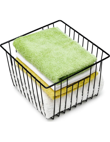 Cestas de Almacenamiento SANNO 2 Unidades Metal Negro 27.94x25.4x17.78cm