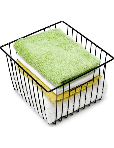 Cestas de Almacenamiento SANNO 2 Unidades Metal Negro 27.94x25.4x17.78cm