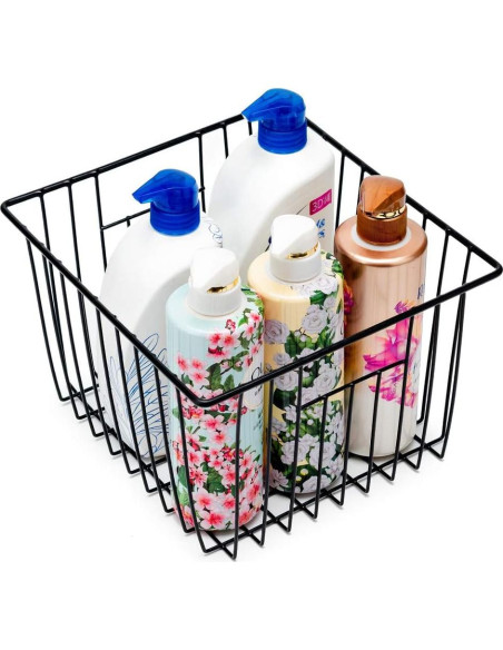 Cestas de Almacenamiento SANNO 2 Unidades Metal Negro 27.94x25.4x17.78cm