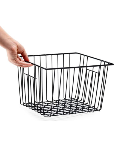 Cestas de Almacenamiento SANNO 2 Unidades Metal Negro 27.94x25.4x17.78cm