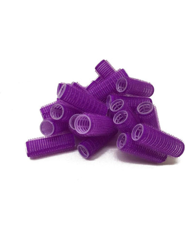 Juego de 24 Rulos de Pelo Pequeños Autoadhesivos Pro Salon 20mm