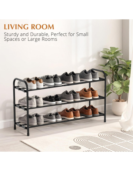 Estante para Zapatos INSMART Expandible 3 Niveles Metal Blanco