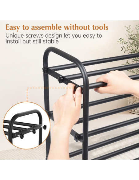 Estante para Zapatos INSMART Expandible 3 Niveles Metal Blanco