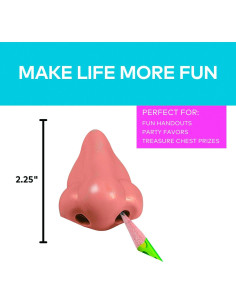 Sacapuntas de Plástico en Forma de Nariz Fun Express - 12 Pzas 2