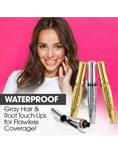 Cubrir Cabello Gris Brocha en Varita Fisk - Marrón Medio