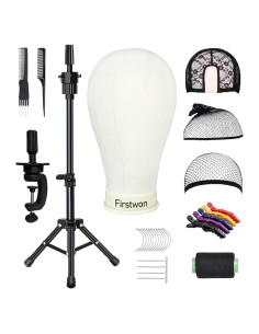 Cabeza de Maniquí 56 cm Firstwon con Soporte Trípode y Accesorios