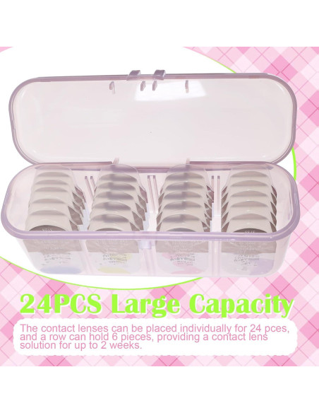 Kit organizador de lentes de contacto Eagosion 24PCS blanco
