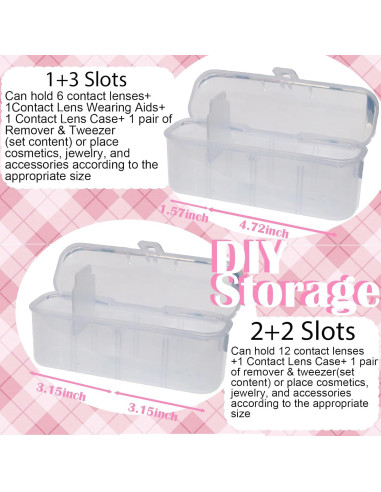 Kit organizador de lentes de contacto Eagosion 24PCS blanco