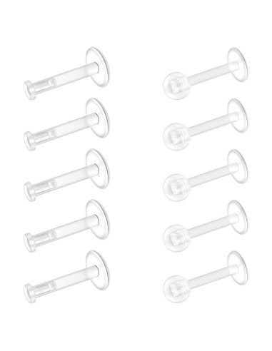 Pendientes Transparentes Mayhoop 10 Piezas 6mm 8mm 10mm 12mm