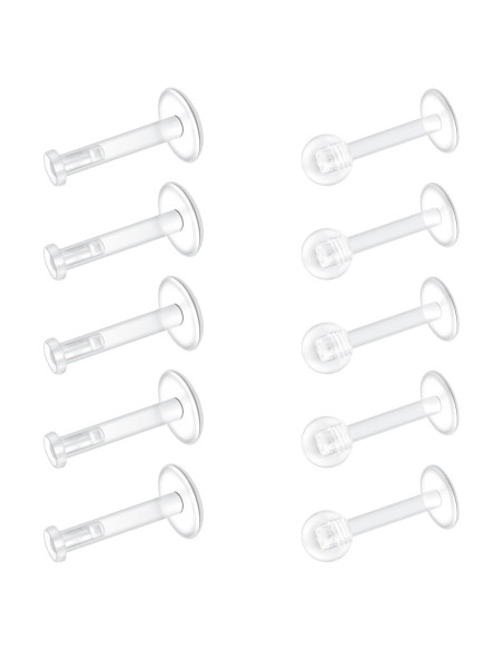 Pendientes Transparentes Mayhoop 10 Piezas 6mm 8mm 10mm 12mm