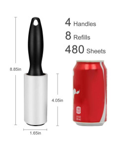 Rodillo Adhesivo Extra Pegajoso YicoGomo - 4 Mangos + 8 Recargas 2