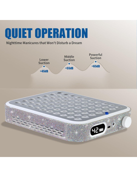 Aspirador de Uñas Recargable Aruiefxe con Filtro Reutilizable