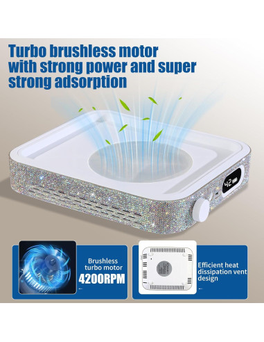 Aspirador de Uñas Recargable Aruiefxe con Filtro Reutilizable