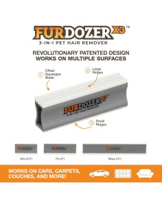 FurDozer X3 PRO Removedor de Pelo de Mascotas 12.7 cm Gris 2
