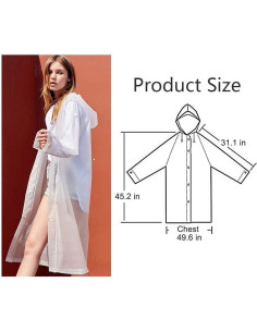 Ponchos de Lluvia Reutilizables Nyicey - 2 Paquetes Impermeables 2