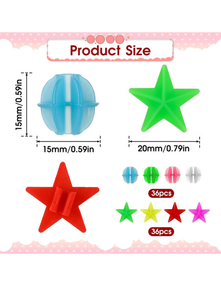 72 Perlas de Radio de Bicicleta KALIONE Colores Mixtos