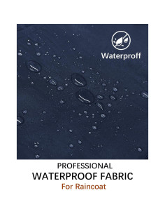 Chaqueta de Lluvia Bloggerlove Mujer Impermeable Ligera Azul Marino 2