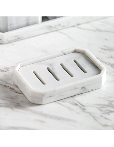 Plato de Jabón Drenable GalDal Textura Mármol 12.7x9 cm