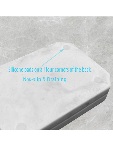 Plato de Jabón Drenable GalDal Textura Mármol 12.7x9 cm