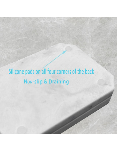 Plato de Jabón Drenable GalDal Textura Mármol 12.7x9 cm