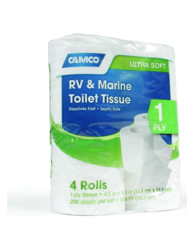 Papel Higiénico Camco 40276 para RV y Marinos - 4 Rollos