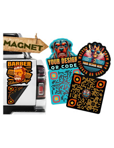 Imán Cortado Personalizado QR Magnético myhappycustomizedgifts