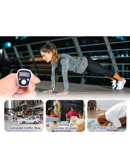 Contador Electrónico de Dedos Hitopin 8PCS LED 5 Dígitos