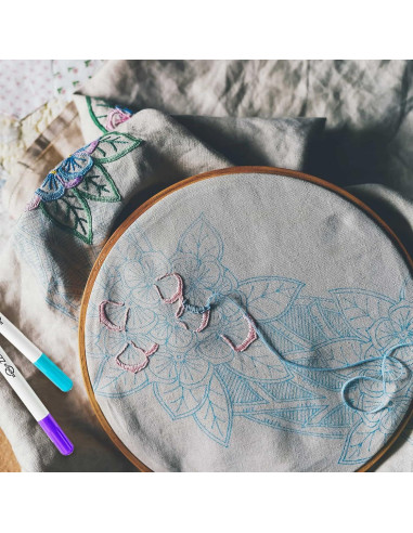 12 Bolígrafos de Tinta Desaparecedora Sunioine - Azul y Púrpura