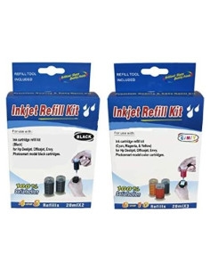 Kit de Recarga de Tinta para HP 67/67XL - Colores Vivos