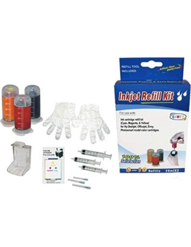 Kit de Recarga de Tinta para HP 67/67XL - Colores Vivos