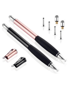Estilógrafo MEKO 2 en 1 para Pantallas Táctiles - Negro/Oro Rosa
