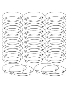 30 Pulseras Expandibles Ajustables Hicarer Plata DIY Joyería