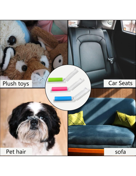 Paquete de 3 Rodillos Quitapelusas Reutilizables Quaocens Paquete de 3 Rodillos Quitapelusas Reutilizables Quaocens