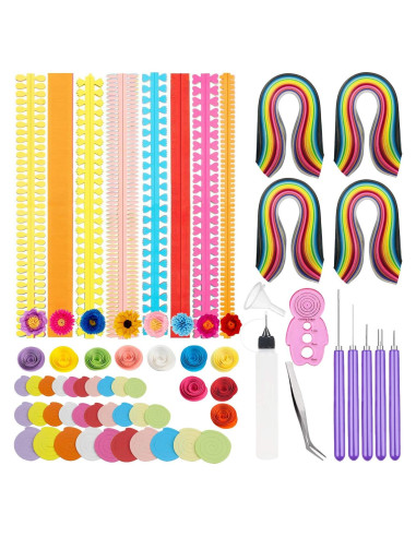 Woohome Kit de Quilling 1040 Tiras de Papel y Herramientas