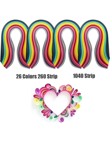 Woohome Kit de Quilling 1040 Tiras de Papel y Herramientas