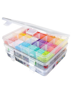 Caja organizadora de plástico CGCG 18 compartimentos ajustables