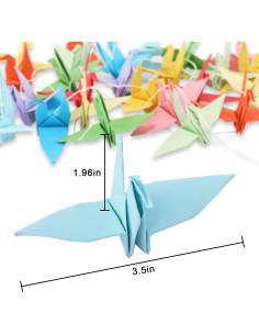 Guirnaldas de Grullas de Papel Whaline 5 Cuerdas 1.4m Arcoíris 2