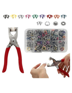Kit de 150 Broches de Metal Mzario 9.5mm con Herramienta