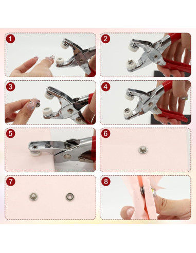 Kit de 150 Broches de Metal Mzario 9.5mm con Herramienta