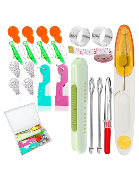 Kit de Enhebradores de Agujas 22 Piezas LINBLIF - Herramientas de Costura