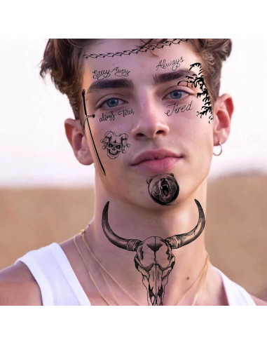 Set de 5 Tatuajes Temporales Halloween GOROMON para Adultos