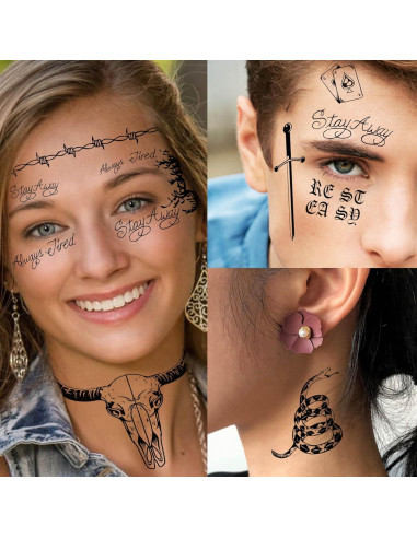 Set de 5 Tatuajes Temporales Halloween GOROMON para Adultos