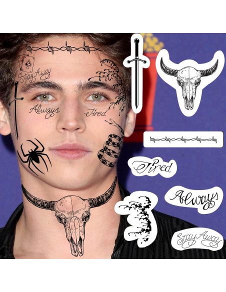 Set de 5 Tatuajes Temporales Halloween GOROMON para Adultos