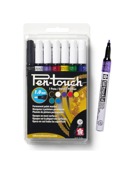 Marcadores de pintura permanente Sakura Pen-Touch 7 colores finos