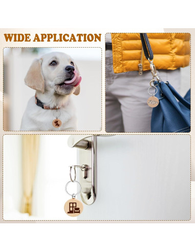 Set de 100 llaveros de madera redondos 3.99 cm Voittozege