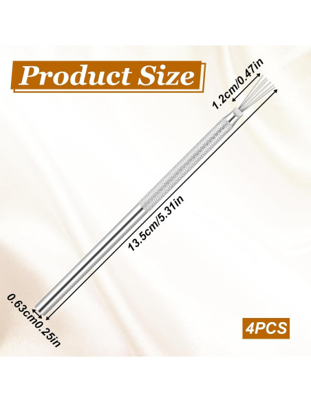 4 Herramientas de Puntuación de Arcilla Tweruna Acero Inoxidable