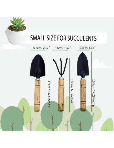 Juego de Herramientas de Jardinería 3 Piezas Benepoint